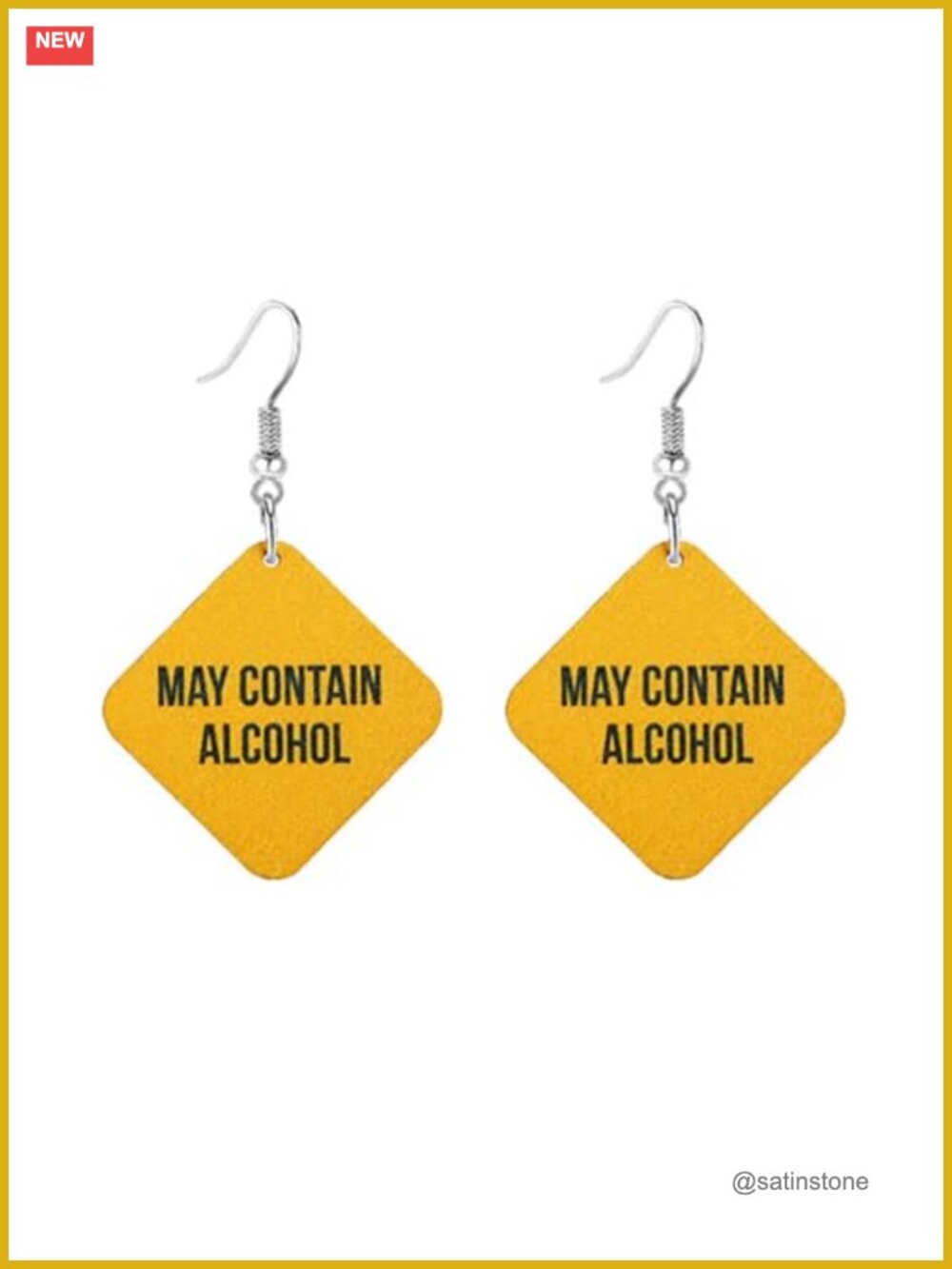 Novelty Wooden Beer Dangle Earrings Funny Drink Jewelry
